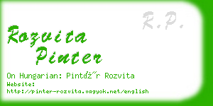 rozvita pinter business card